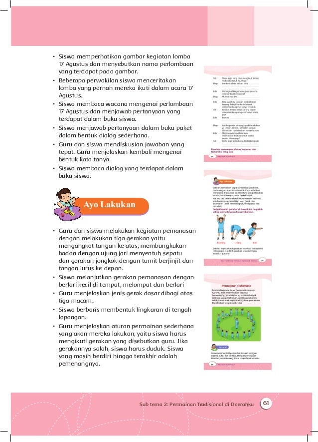 Permainan Tradisional Buku Guru Kelas 3 tema 5