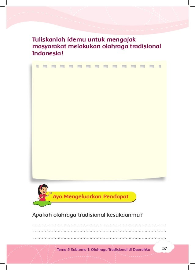 Permainan Tradisional Buku Siswa Kelas 3 Tema 5