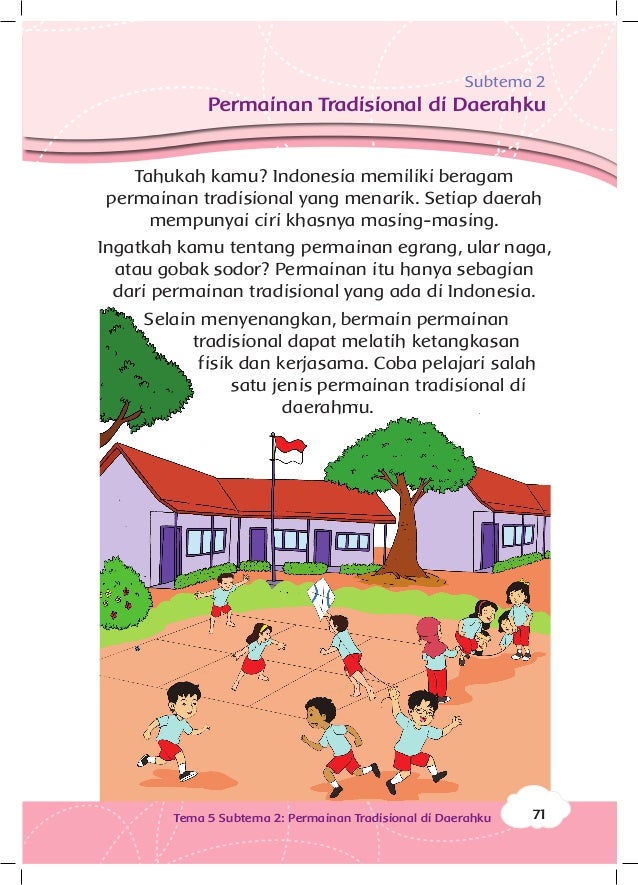 Permainan Tradisional Buku Siswa Kelas 3 Tema 5