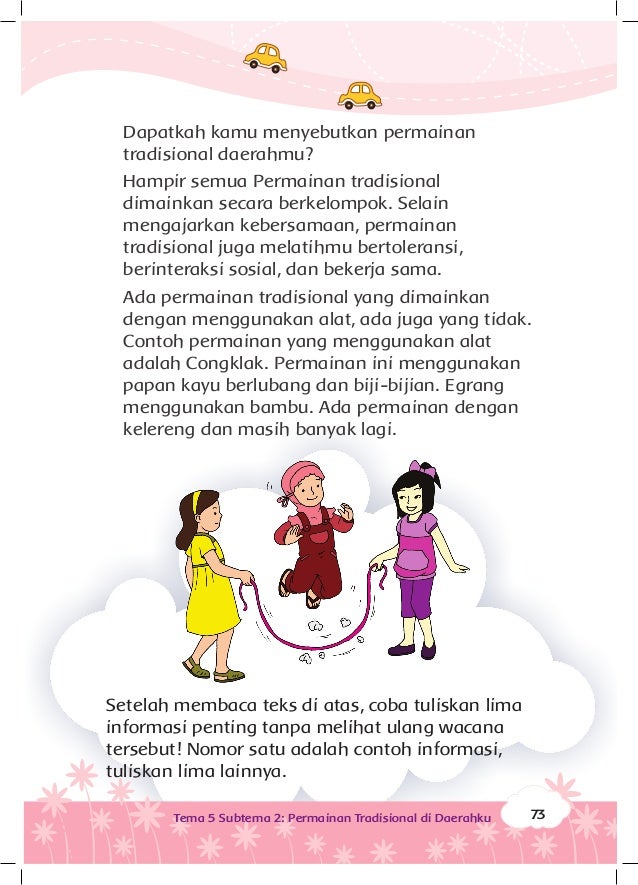 Permainan Tradisional Buku Siswa Kelas 3 tema 5