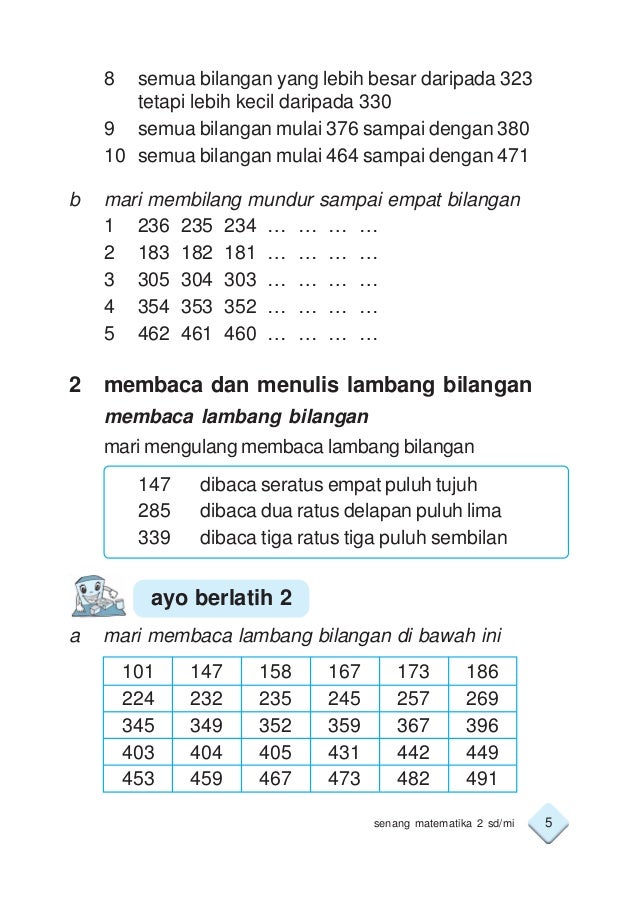 Kelas ii sd matematika_amin mustoha Kelas ii sd matematika_amin mustoha