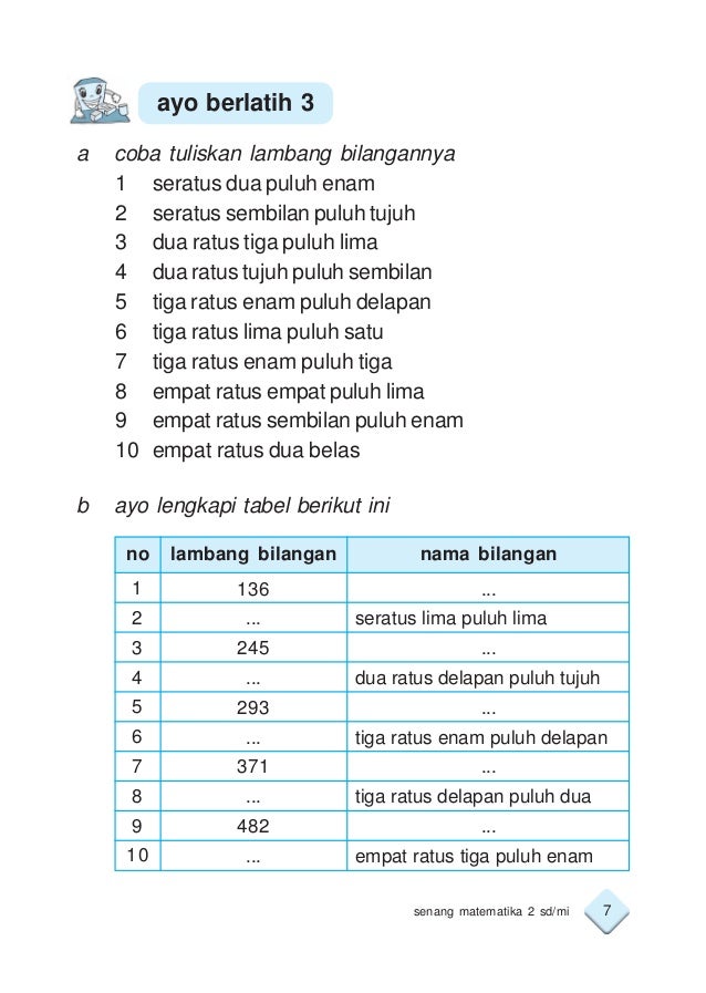 Kelas ii sd matematika_amin mustoha Kelas ii sd matematika_amin mustoha