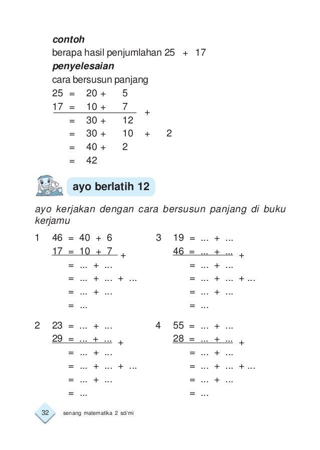Pengurangan Dengan Cara Panjang Kelas 2 Sd Doc Kuncisoal