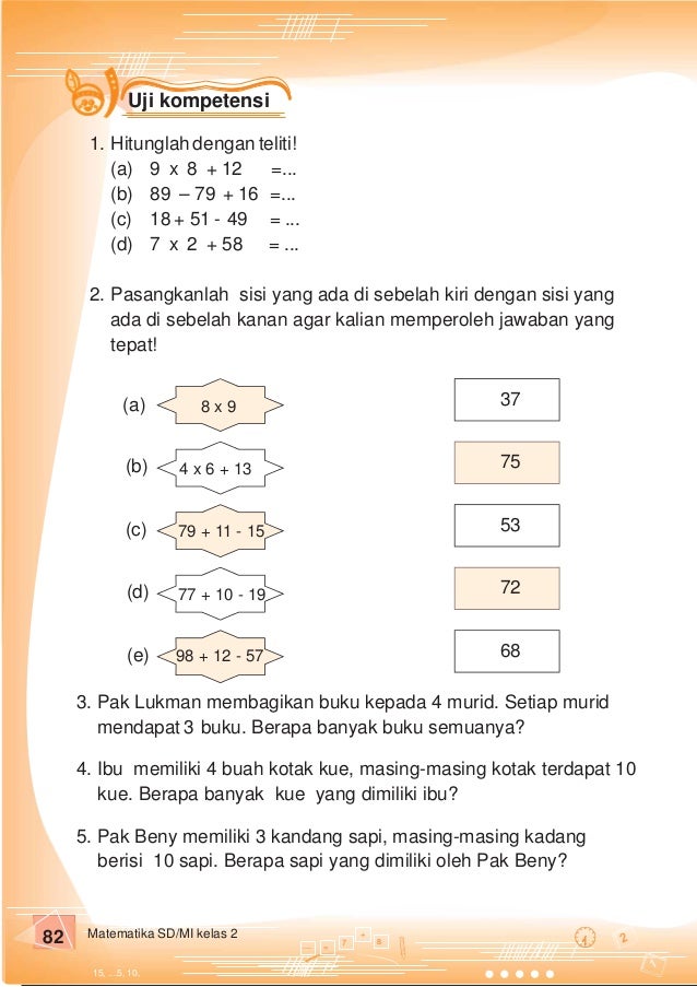 kelas sd matematika jam soal 1 purnomo ii sd sidi Kelas matematika