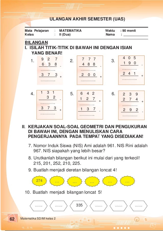 Latihan Soal Perkalian Matematika Kelas 3 Sd