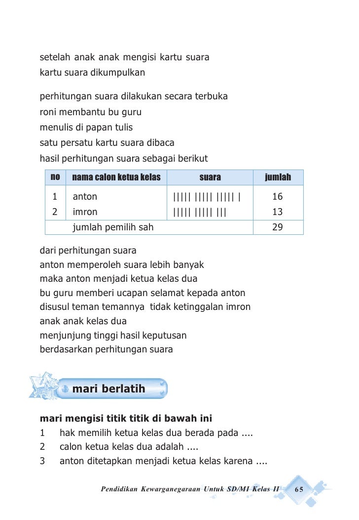 kelas ii sd pknsajari 72 728