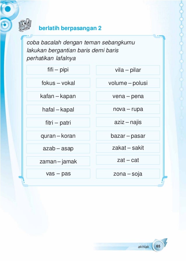 Soal bahasa indonesia lawan kata kelas 1 sd