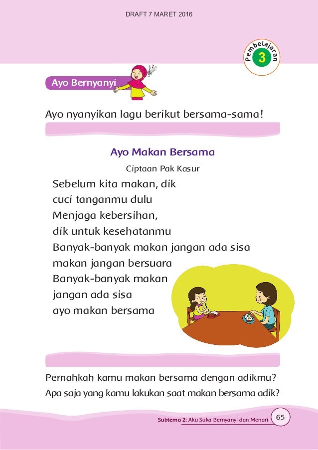 Kelas I Tema 2 Bs