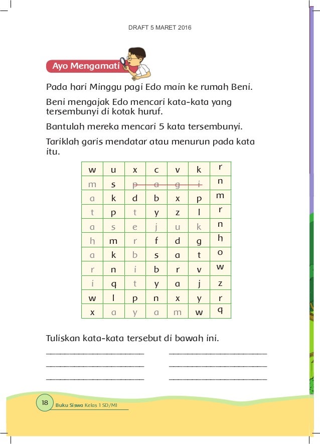 Kelas I Tema 3 Bs
