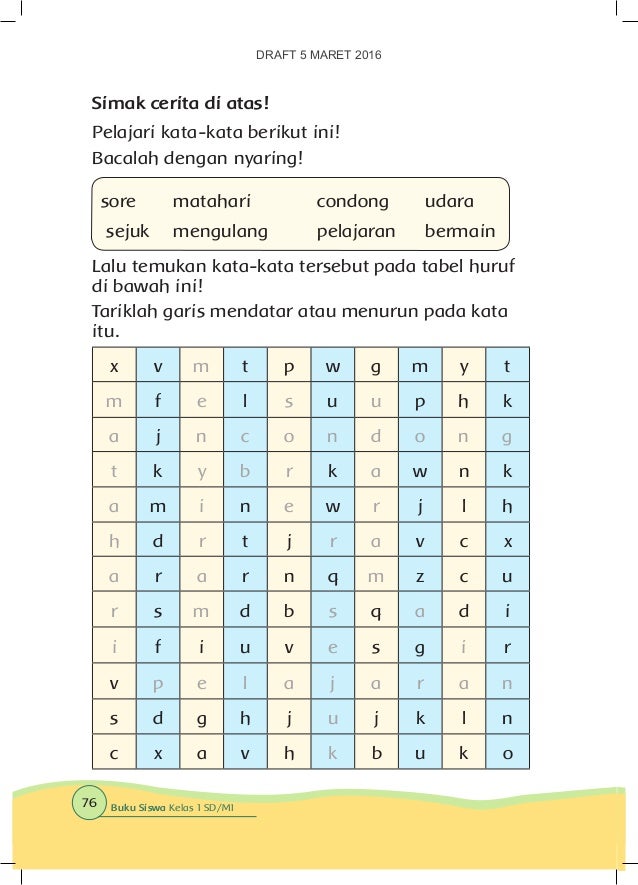 Kelas I Tema 3 Bs