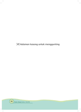 Halaman kosong untuk menggunting
56 Buku Siswa Kelas 1 SD/MI
 