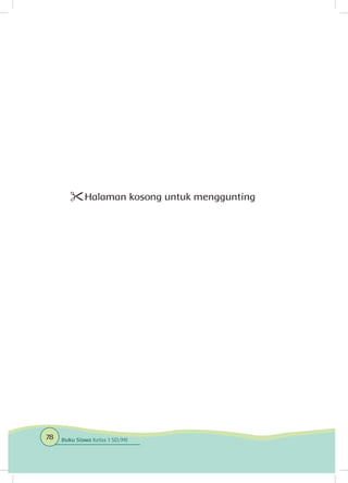 Halaman kosong untuk menggunting
78 Buku Siswa Kelas 1 SD/MI
 