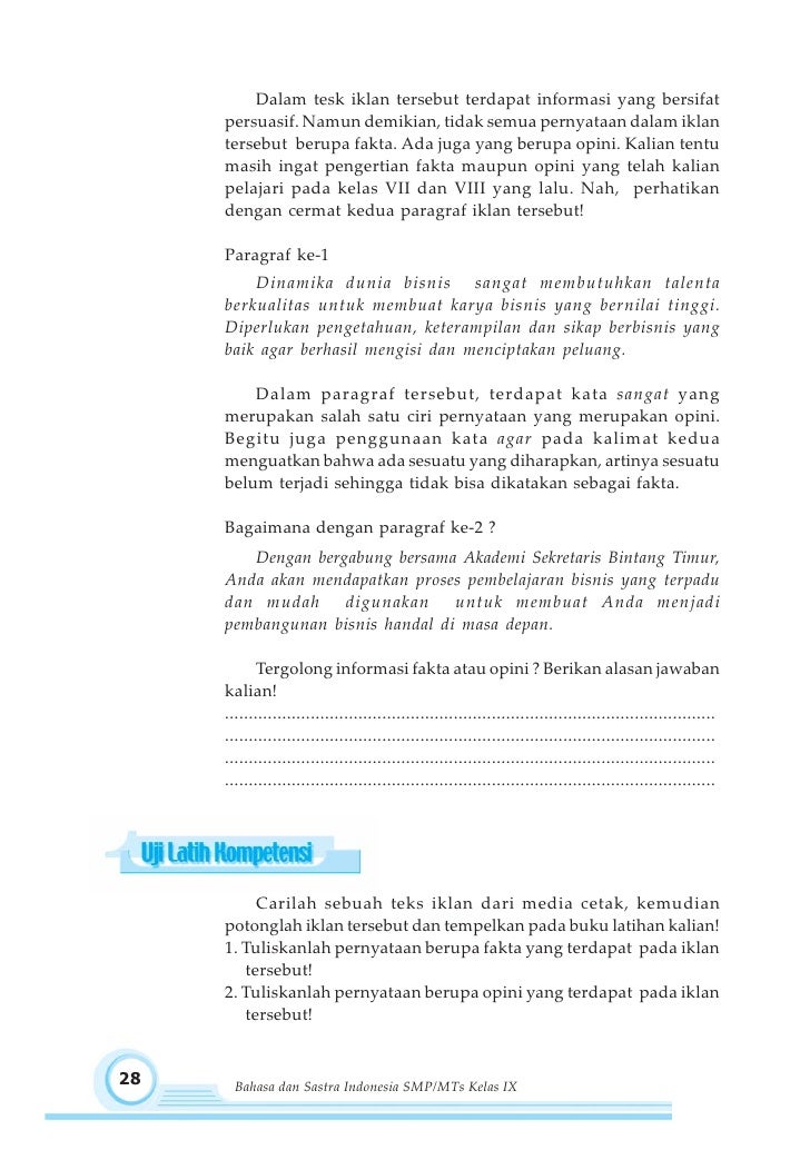 Kelas Ix Smp Bahasa Indonesia Maryati