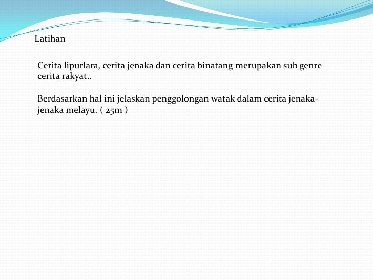 Kelas tambahan minggu 1 kesusasteraan melayu