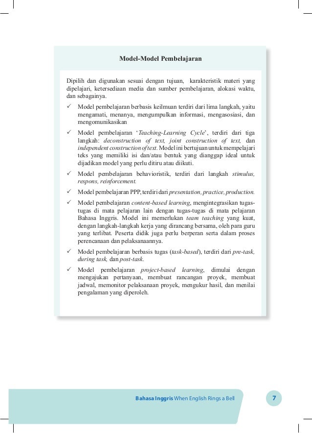 Kelas vii bahasa inggris bg