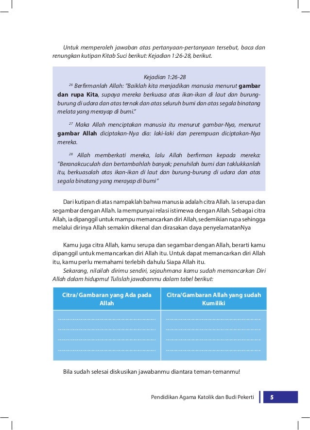 Soal Try Out Agama Katolik Kelas 6 Dunia Sosial