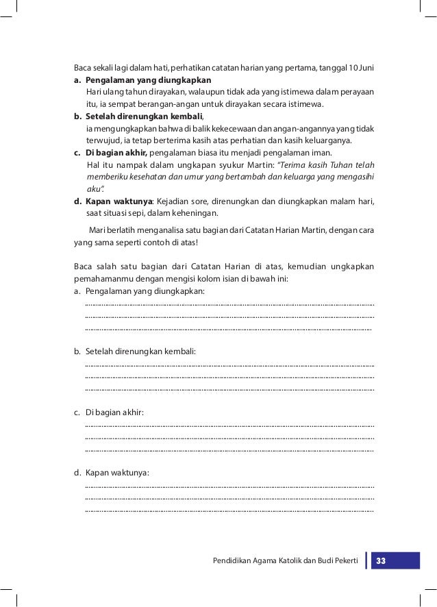 Pendidikan Agama Katolik dan Budi Pekerti Kelas VII