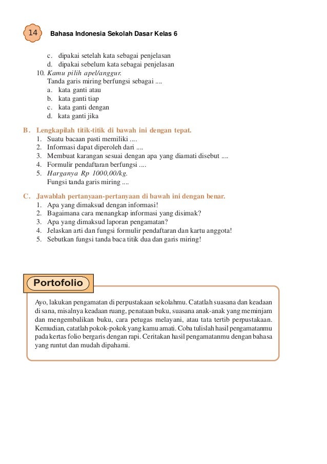 Kelas Vi Sd Bahasa Indonesia Umri Nuraini