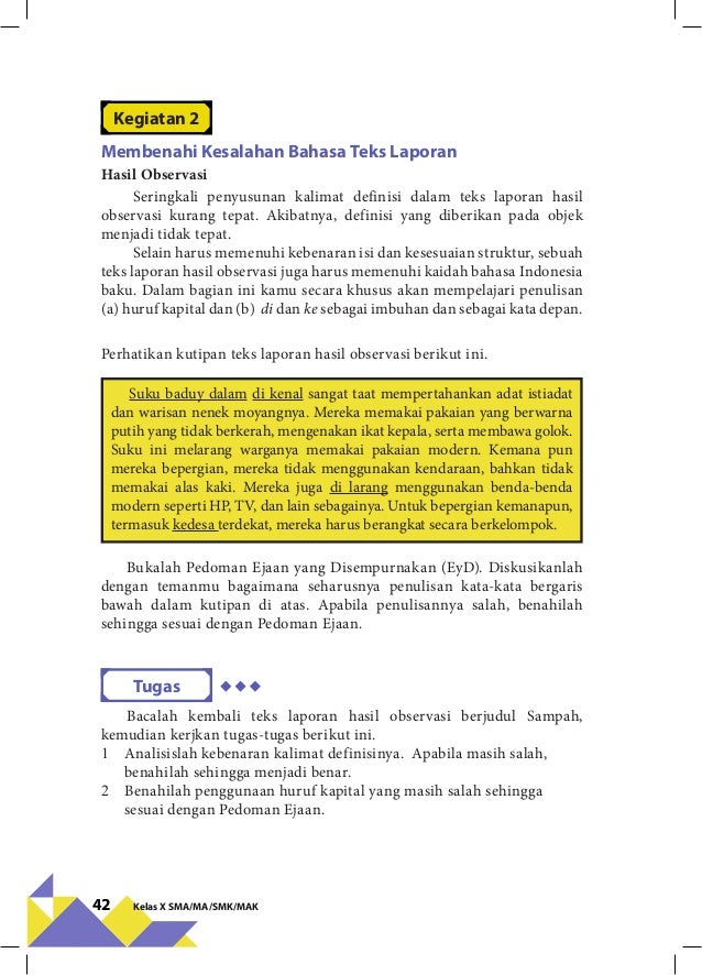 Bahasa Indonesia Kelas X Kurikulum 2013 Revisi 2016