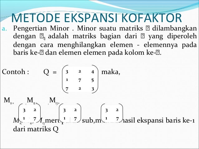 26 Contoh Soal Determinan Matriks 4x4 Kofaktor Kumpulan Contoh Soal