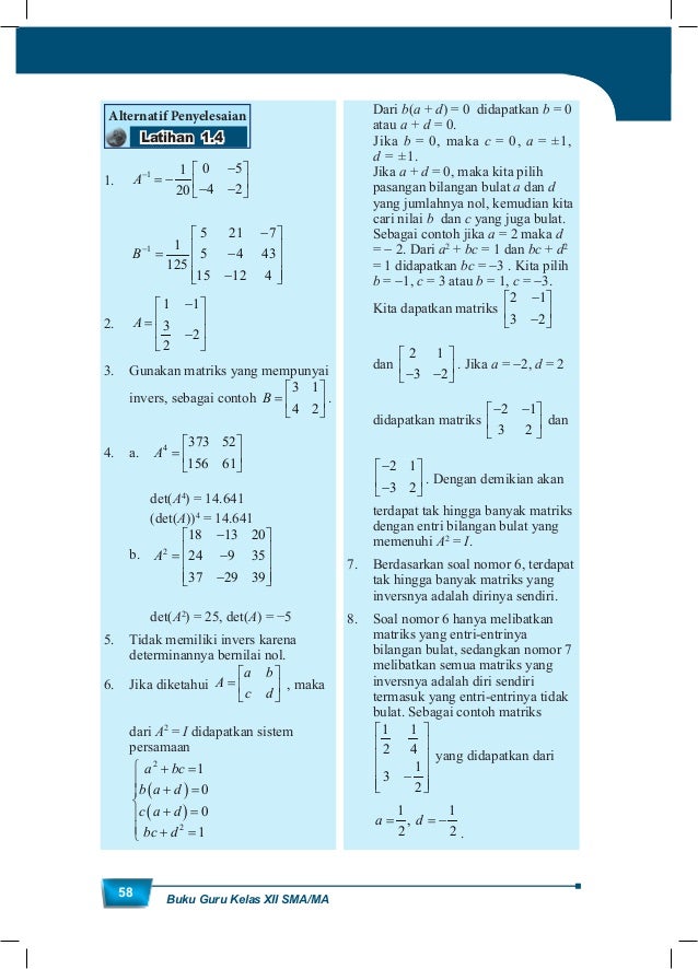 Matematika Kelas Xii K13 Buku Guru