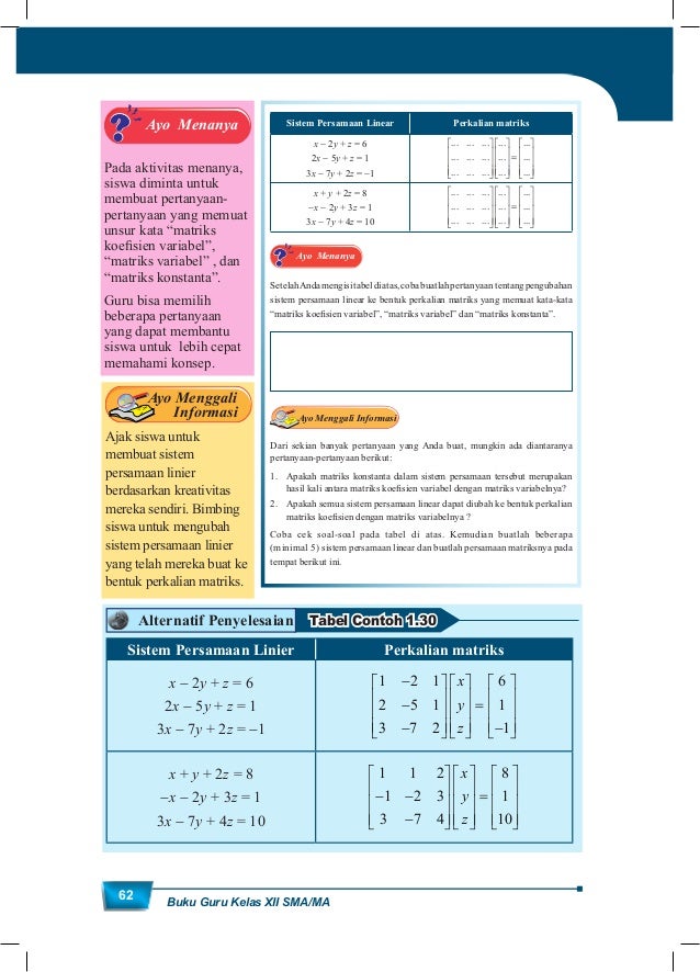 Matematika Kelas Xii K13 Buku Guru