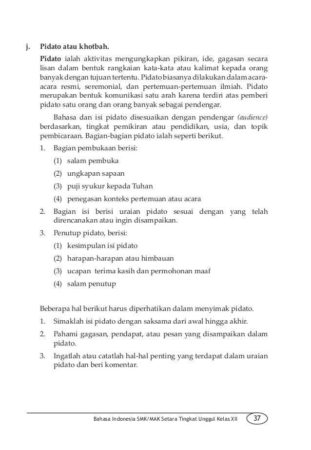Bahasa Indonesia SMK Kelas XII