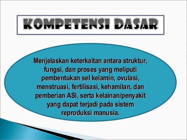Kelas Xi Sistem Reproduksi Manusia