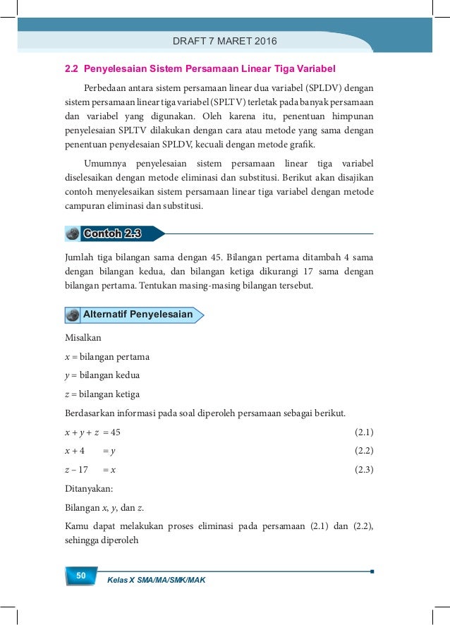 Buku Matematika Kelas X Revisi 2016