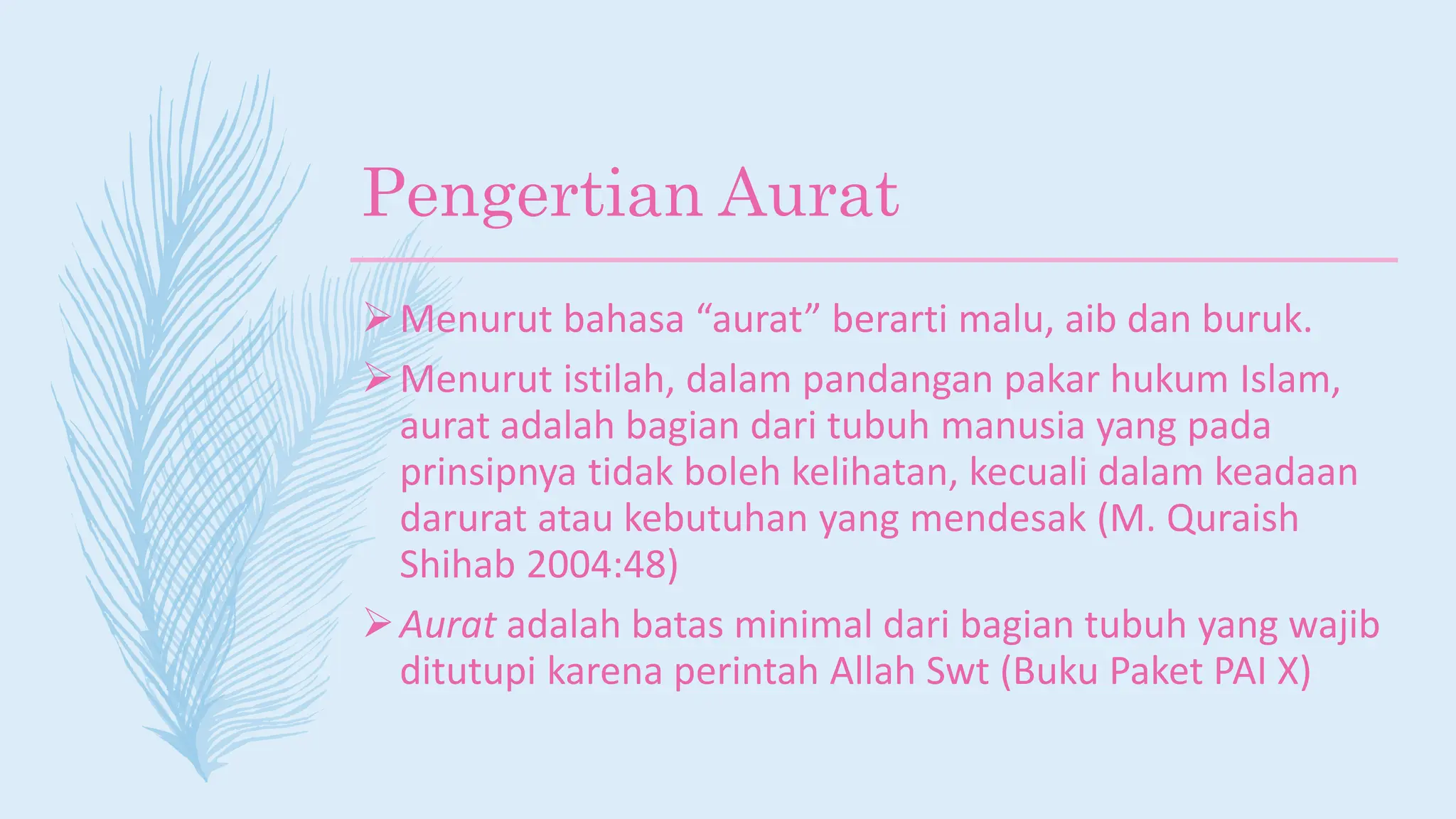 Materu kelas IX tentang menutup aurat itu penting PPT