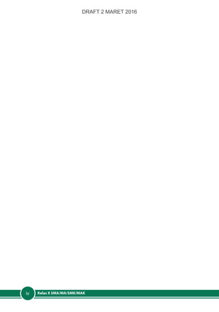 Kelas X SMA/MA/SMK/MAKiv
DRAFT 2 MARET 2016
 