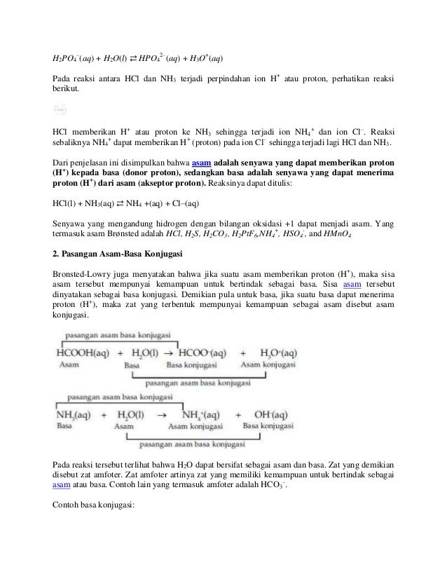 Kelebihan Dan Kekurangan Teori Asam Basa Bronsted Lowry