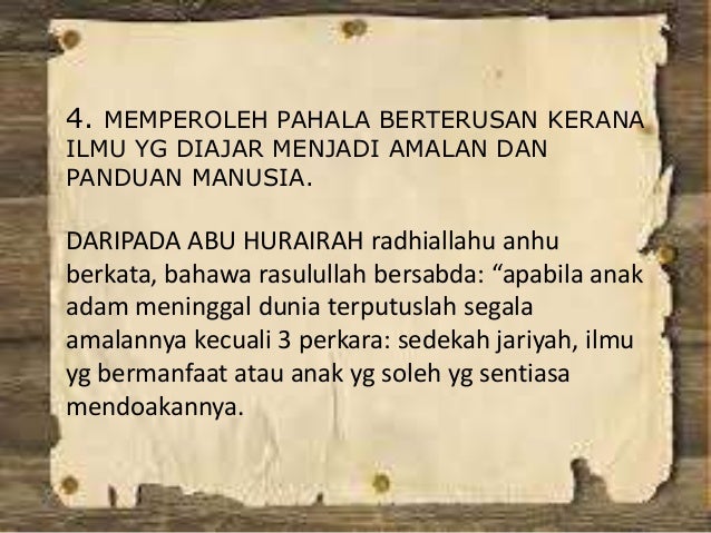 Kelebihan Menuntut Ilmu Qs F4