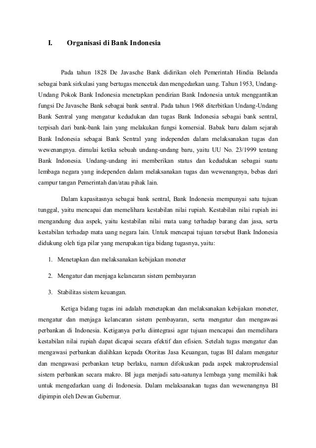 Kelembagaan Bank Indonesia