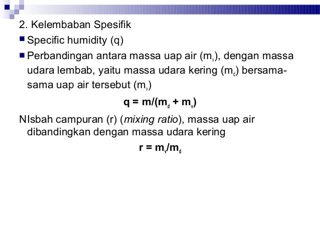 Parameter Kelembaban