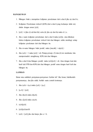 Kelipatan persekutuan terkecil KPK teobil | DOCX