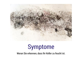 Symptome
Woran Sie erkennen, dass Ihr Keller zu feucht ist.
 