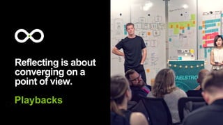 Reflecting is about
converging on a
point of view.
Playbacks
 