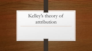 Kelley’s theory of
attribution
1
Presented By,
Sam Mathew
samcmathew@yahoo.com
 