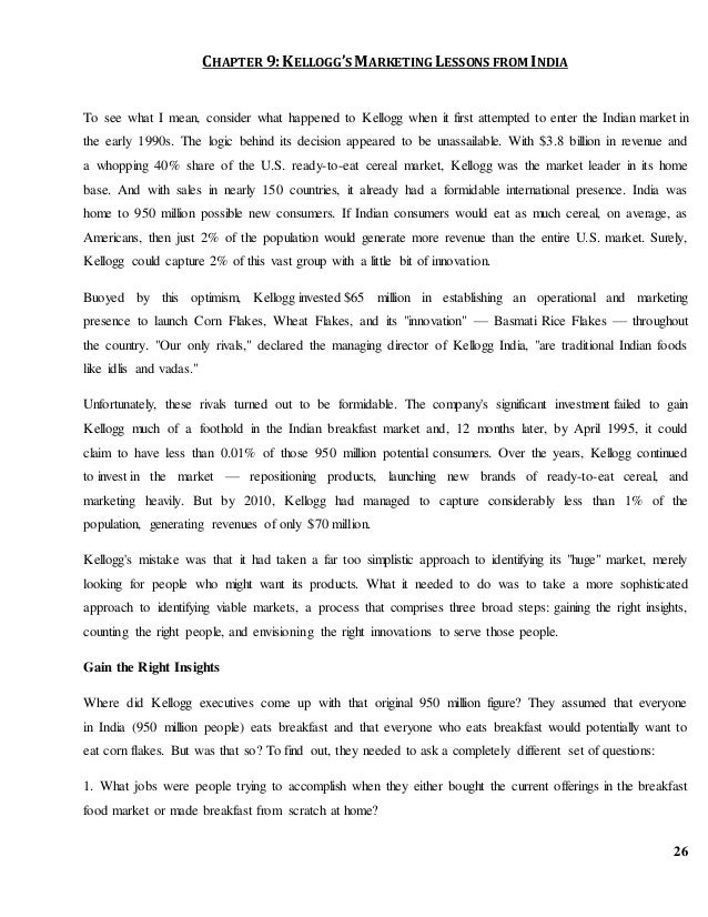 Writing a marketing case study kellogg's
