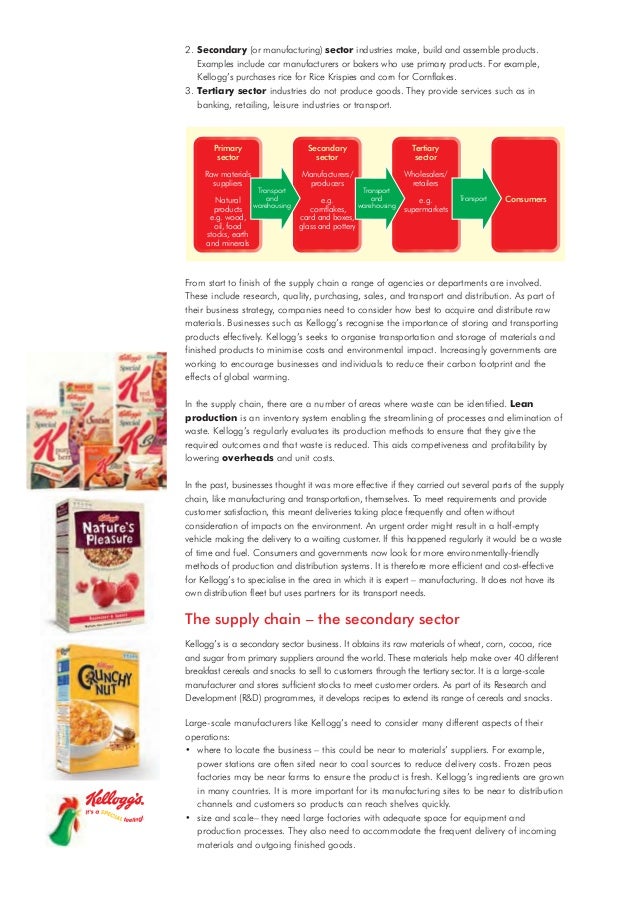 Kellogg27s supply chain from manufacturing to shelf