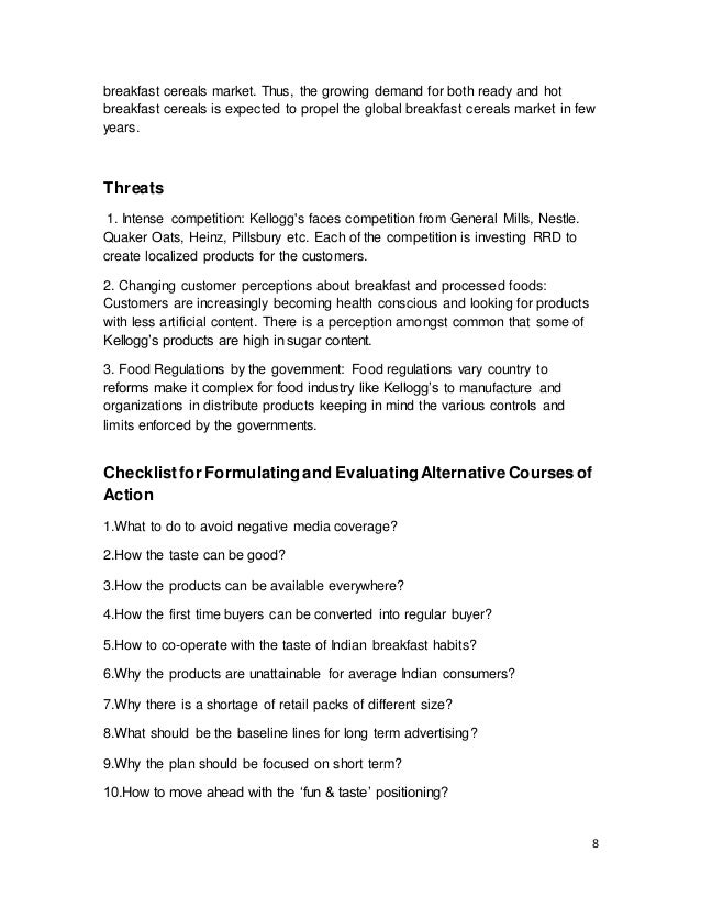 Kellogg's case study strategic management picture