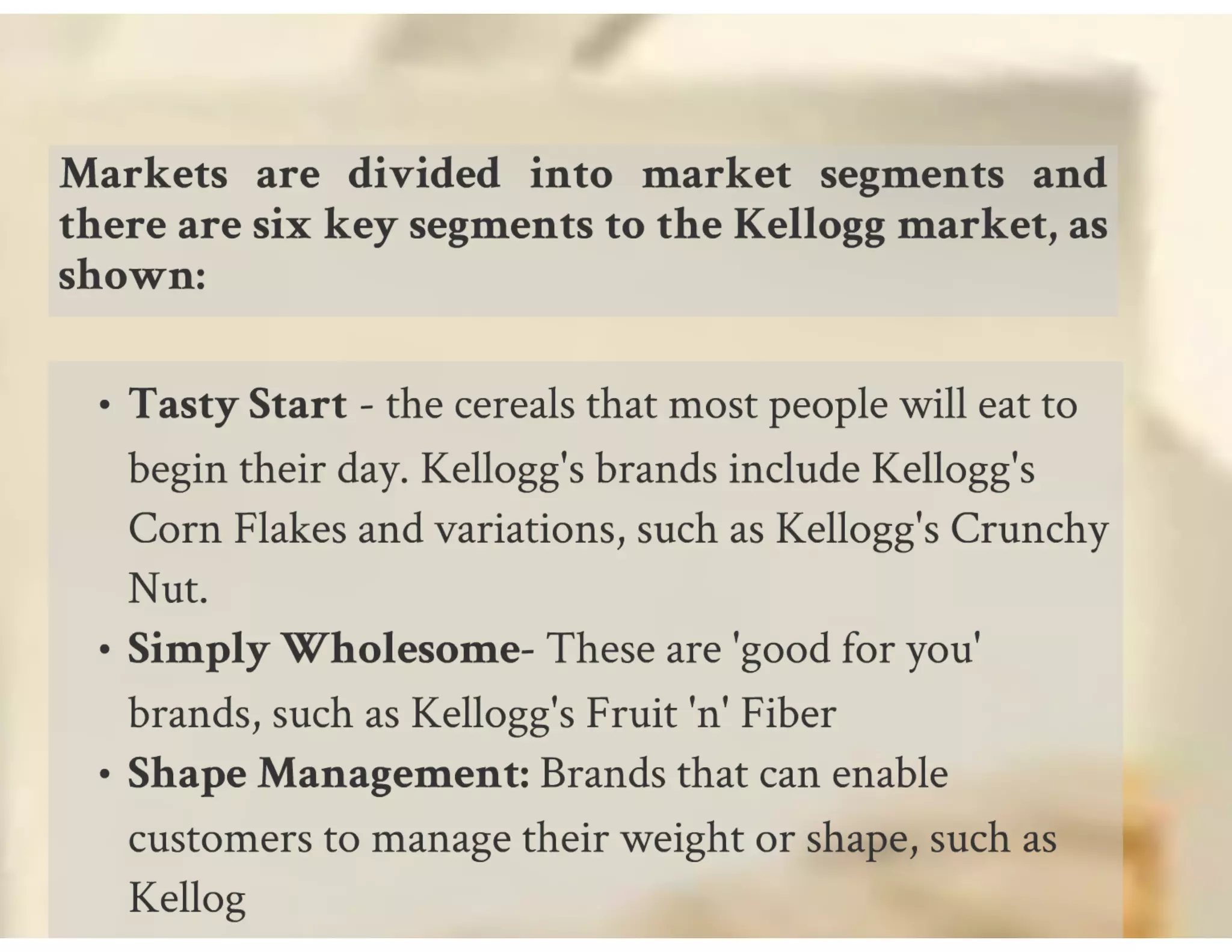 Kelloggs marketing Plan