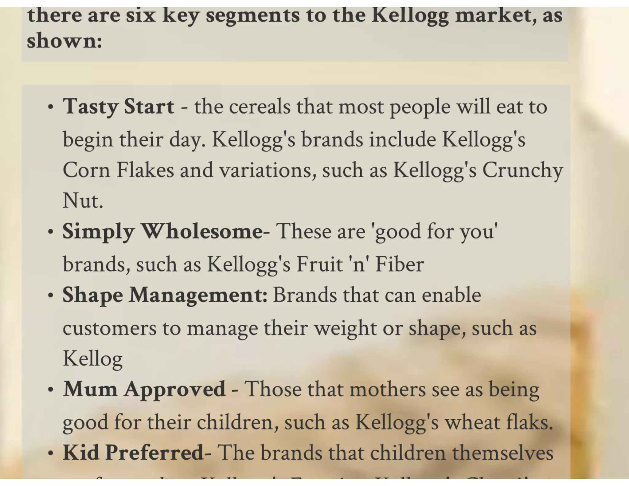 Kelloggs marketing Plan