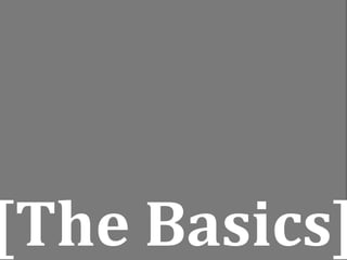 [The Basics]
 