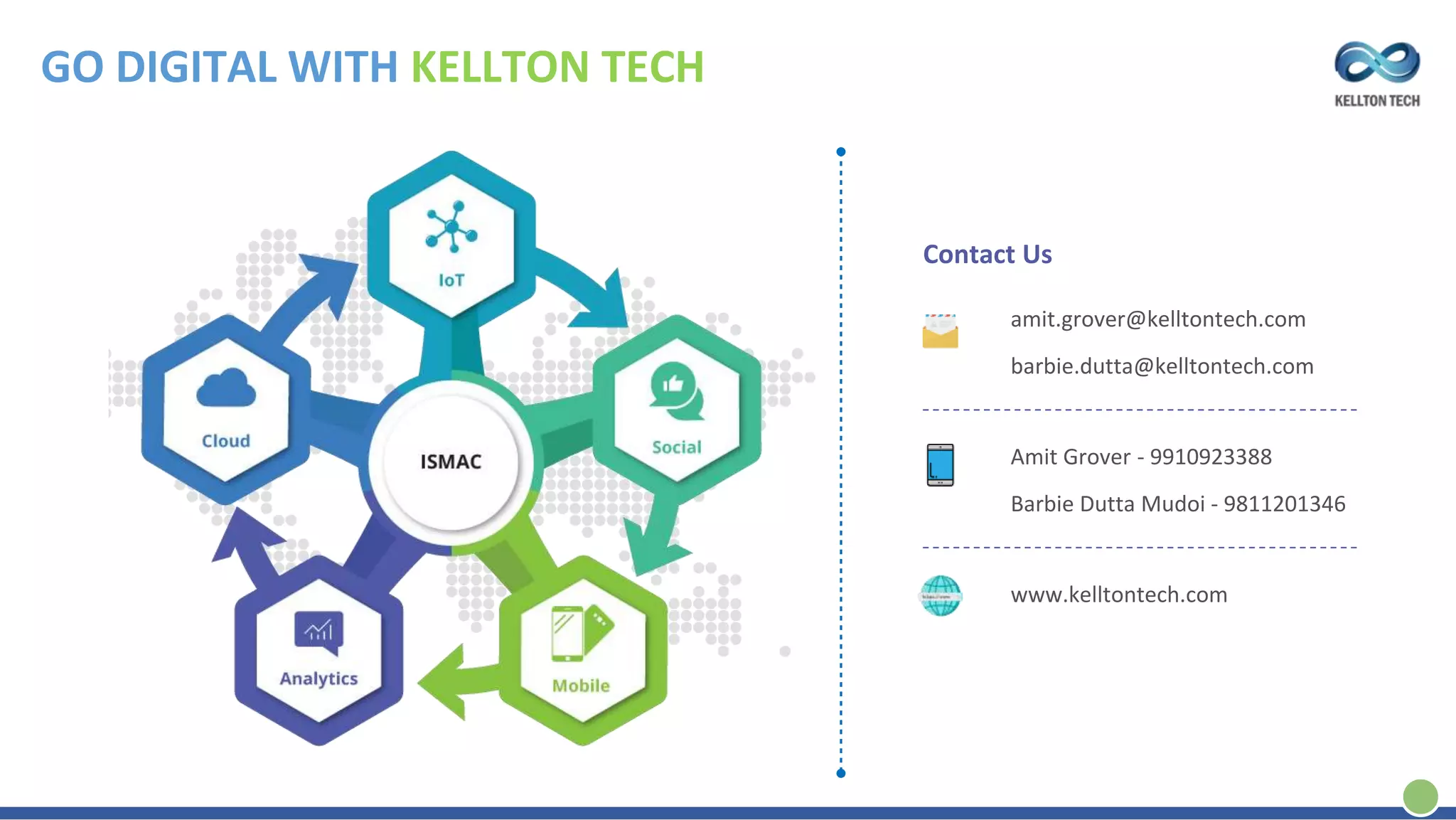 GO DIGITAL WITH KELLTON TECH
Contact Us
amit.grover@kelltontech.com
barbie.dutta@kelltontech.com
Amit Grover - 9910923388
Barbie Dutta Mudoi - 9811201346
www.kelltontech.com
 