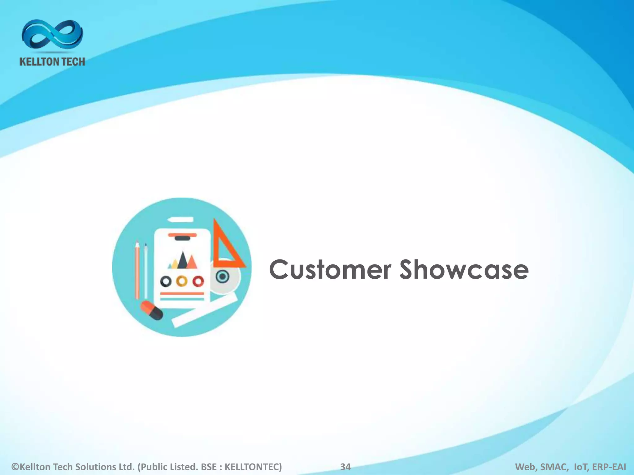 ©Kellton Tech Solutions Ltd. (Public Listed. BSE : KELLTONTEC) Web, SMAC, IoT, ERP-EAI34
Customer Showcase
 