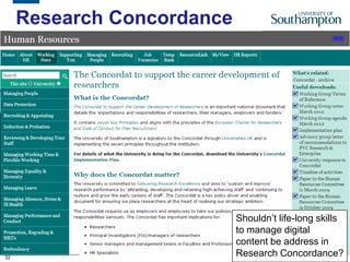 Research Concordance




                            Shouldn‟t life-long skills
                            to manage digital
                            content be address in
32
                            Research Concordance?
 