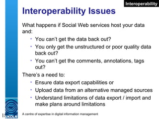 Time To Stop Doing and Start Thinking: A Framework For Exploiting Web 2.0 Services Slide 18