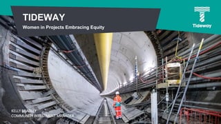 TIDEWAY
Women in Projects Embracing Equity
KELLY BRADLEY
COMMUNITY INVESTMENT MANAGER
 